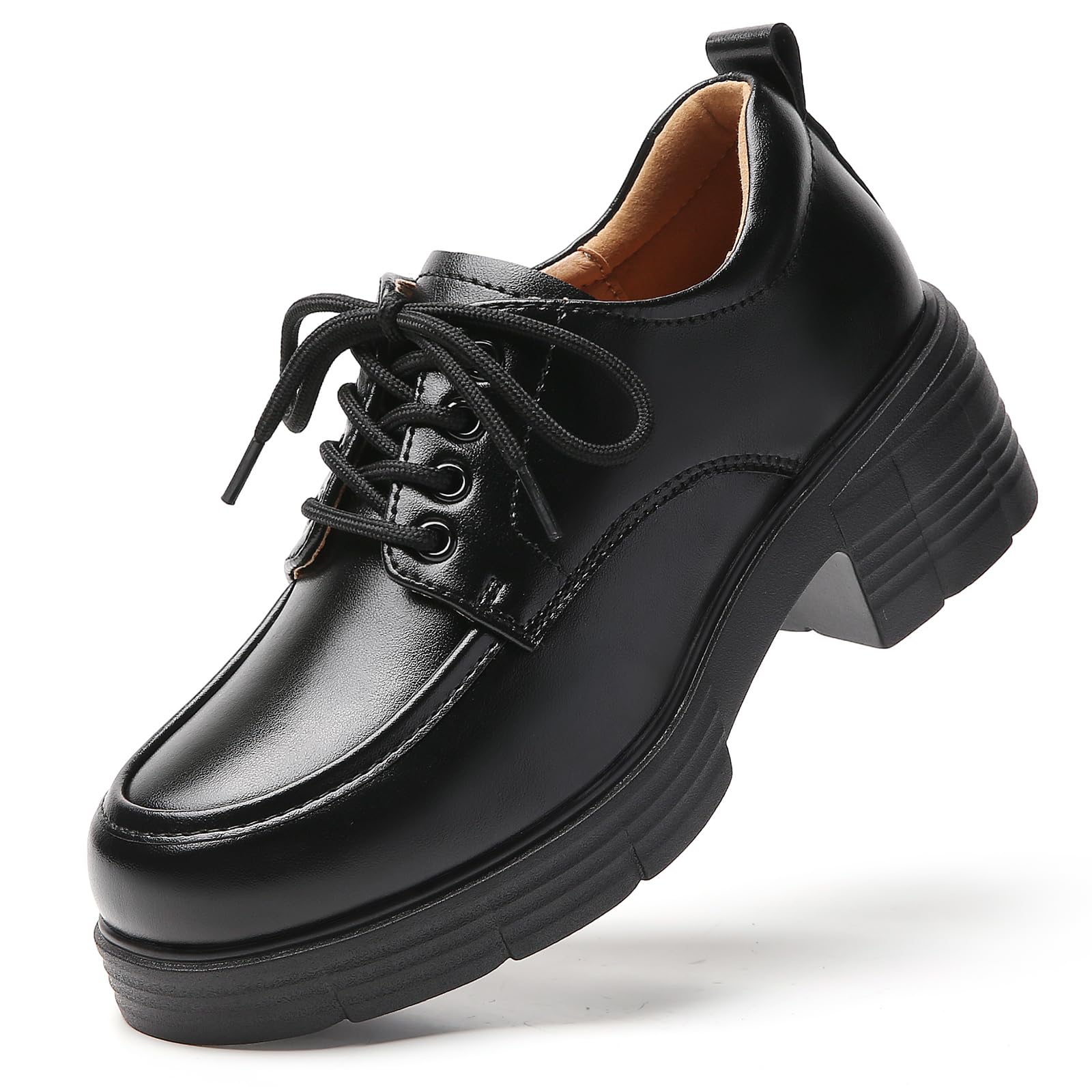 TKKAE Women's Chunky Platform Lace-Up Oxford Shoes
