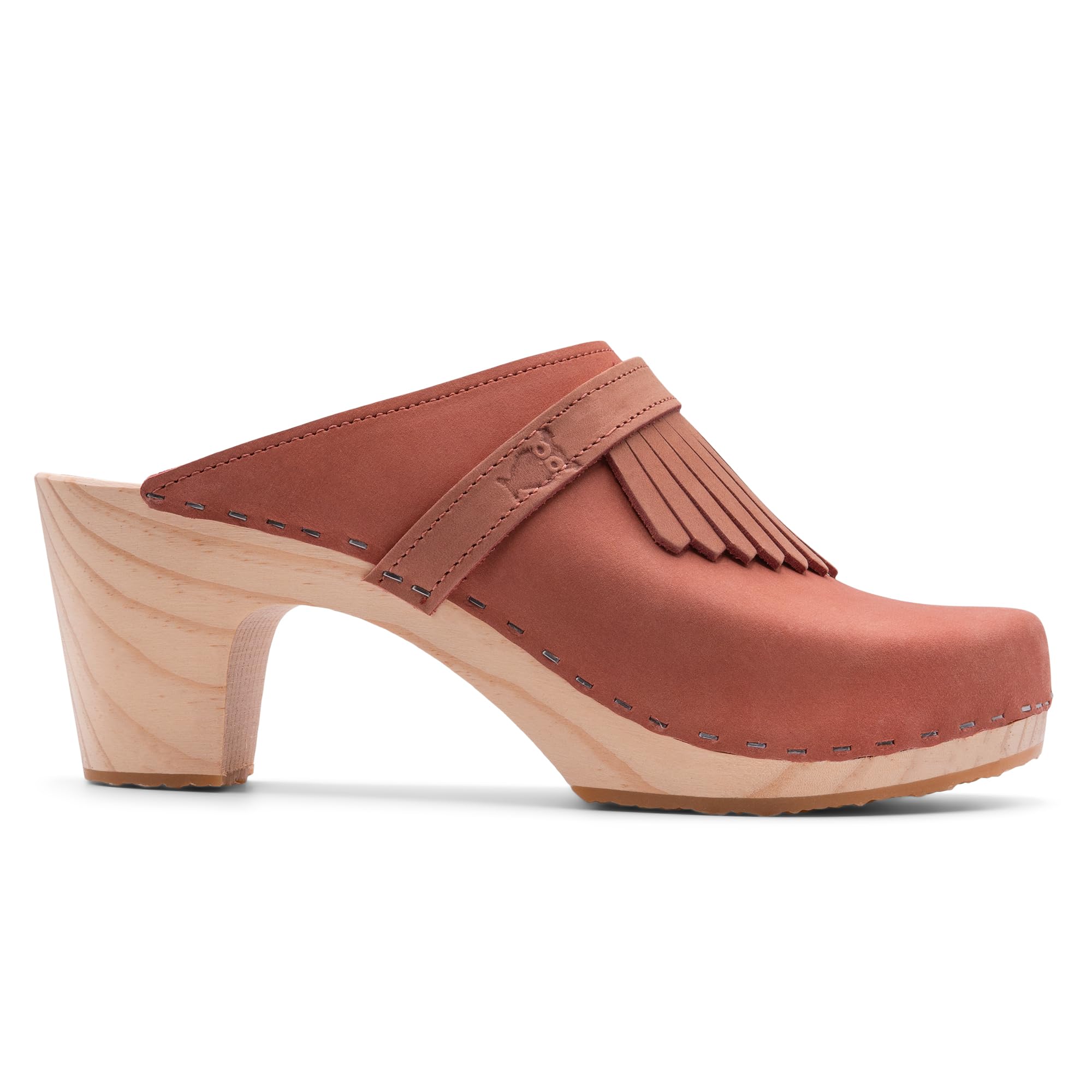 Sandgrens Women's Handmade Swedish High-Rise Mule Clogs