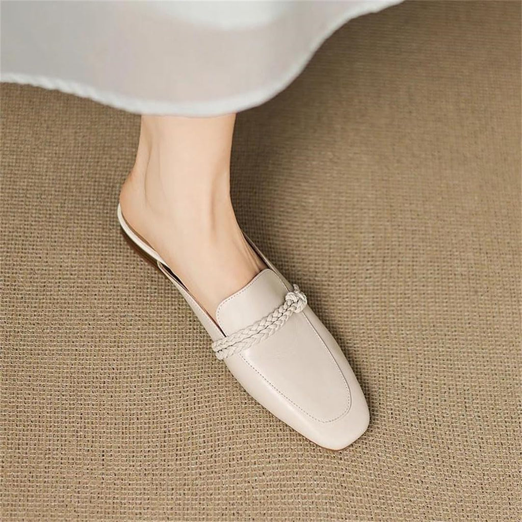 Women's Square-Toe Dress Mules with Modern Slide Design