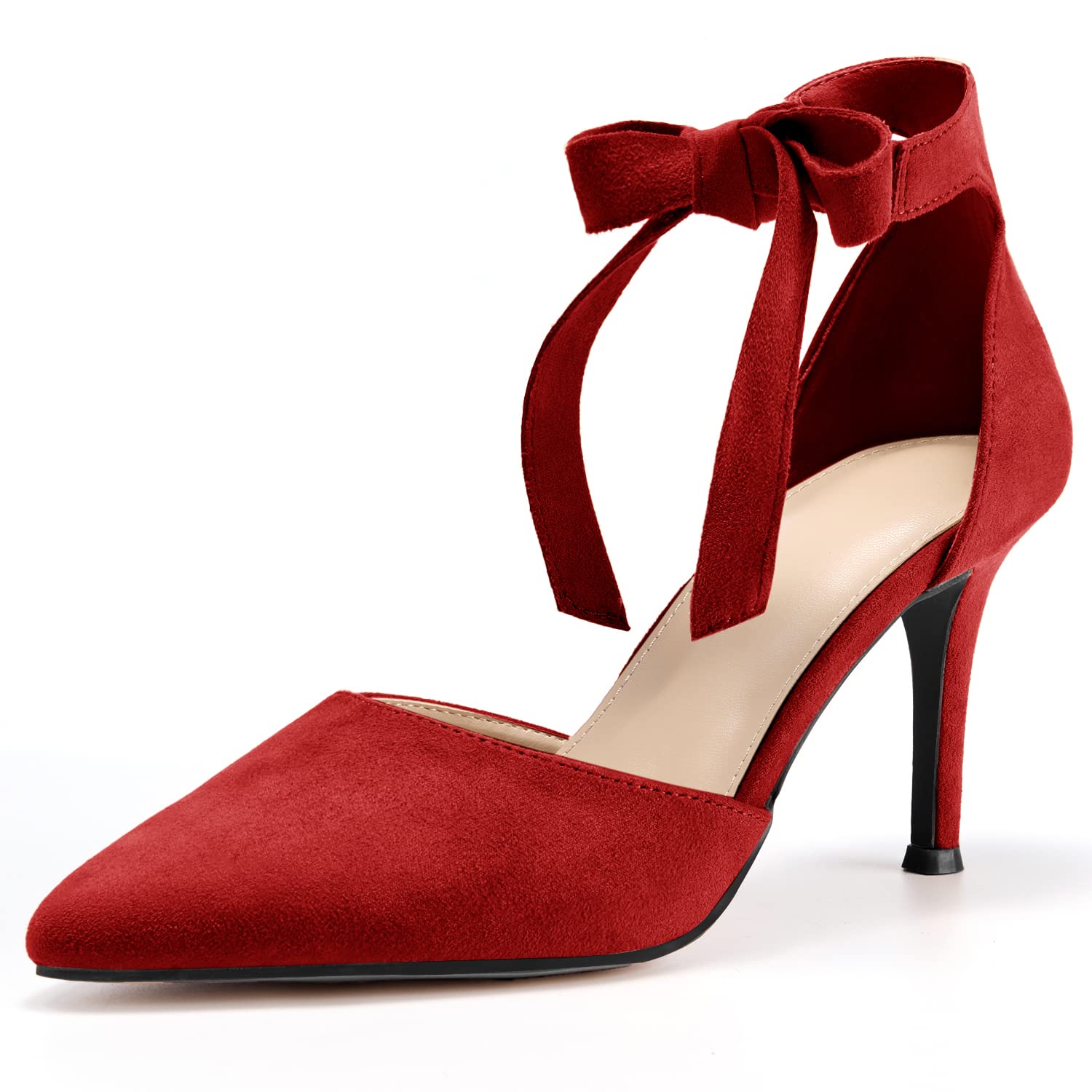 Women's Pointed-Toe High-Heel Pumps with Ankle Ties