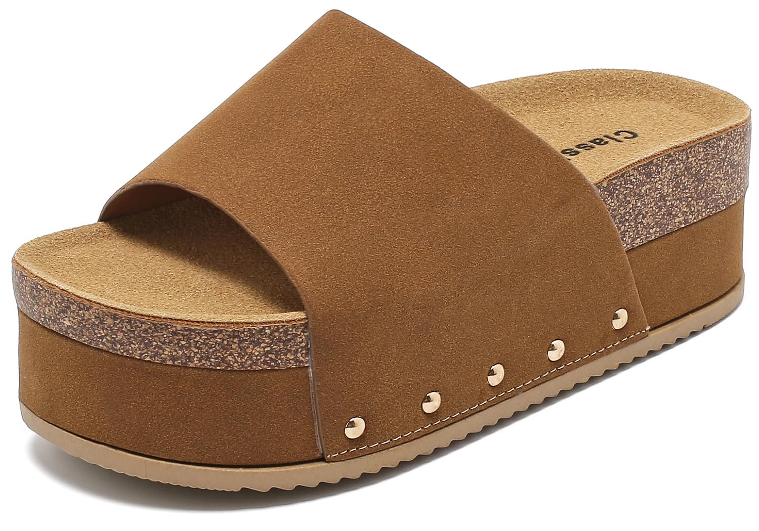 BiuYorBTY Women's Suede Platform Espadrille Sandals