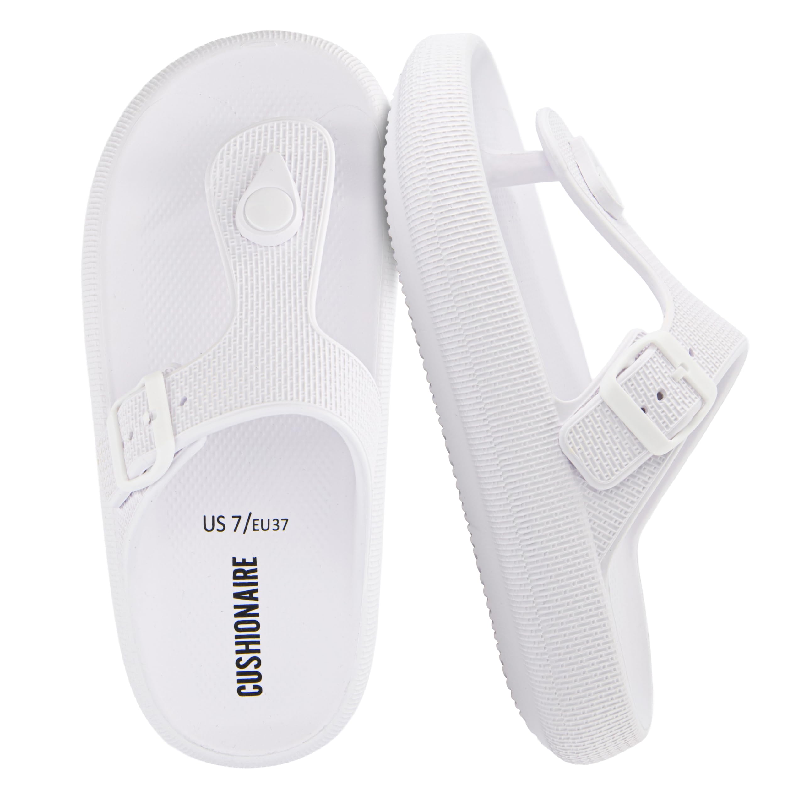 CUSHIONAIRE Women's Flo Recovery Thong Slide Sandals