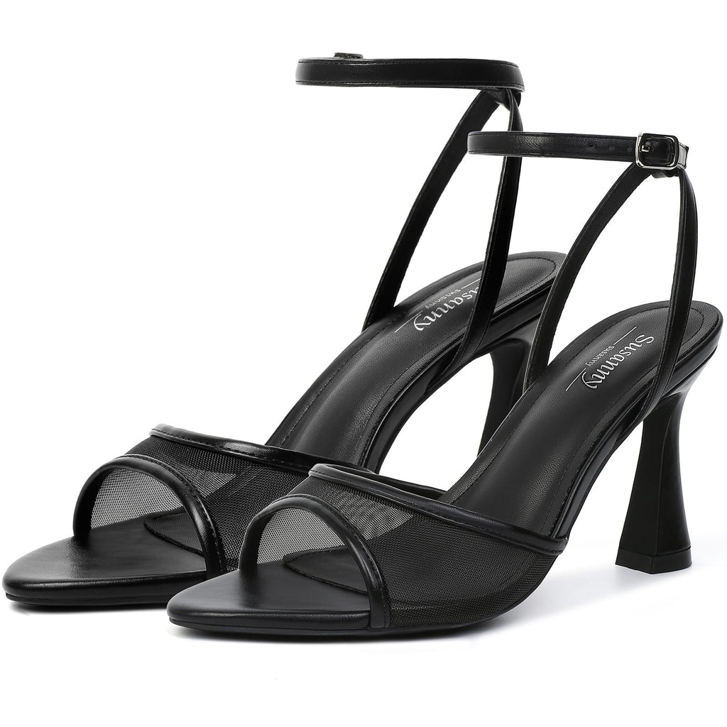 Susanny Women's Pointed-Toe Strappy Block-Heel Sandals