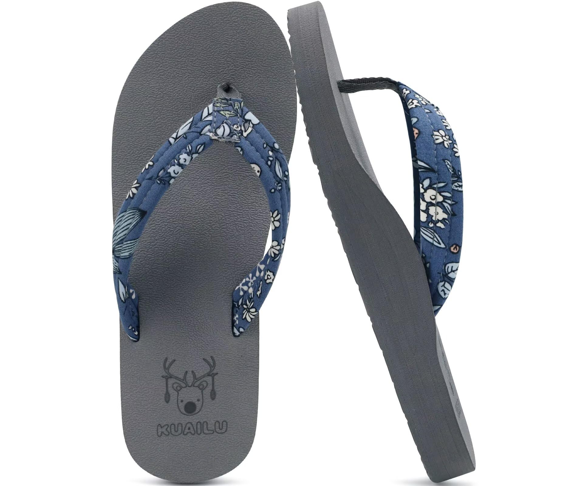 KuaiLu Women's Lightweight Arch-Support Thong Sandals