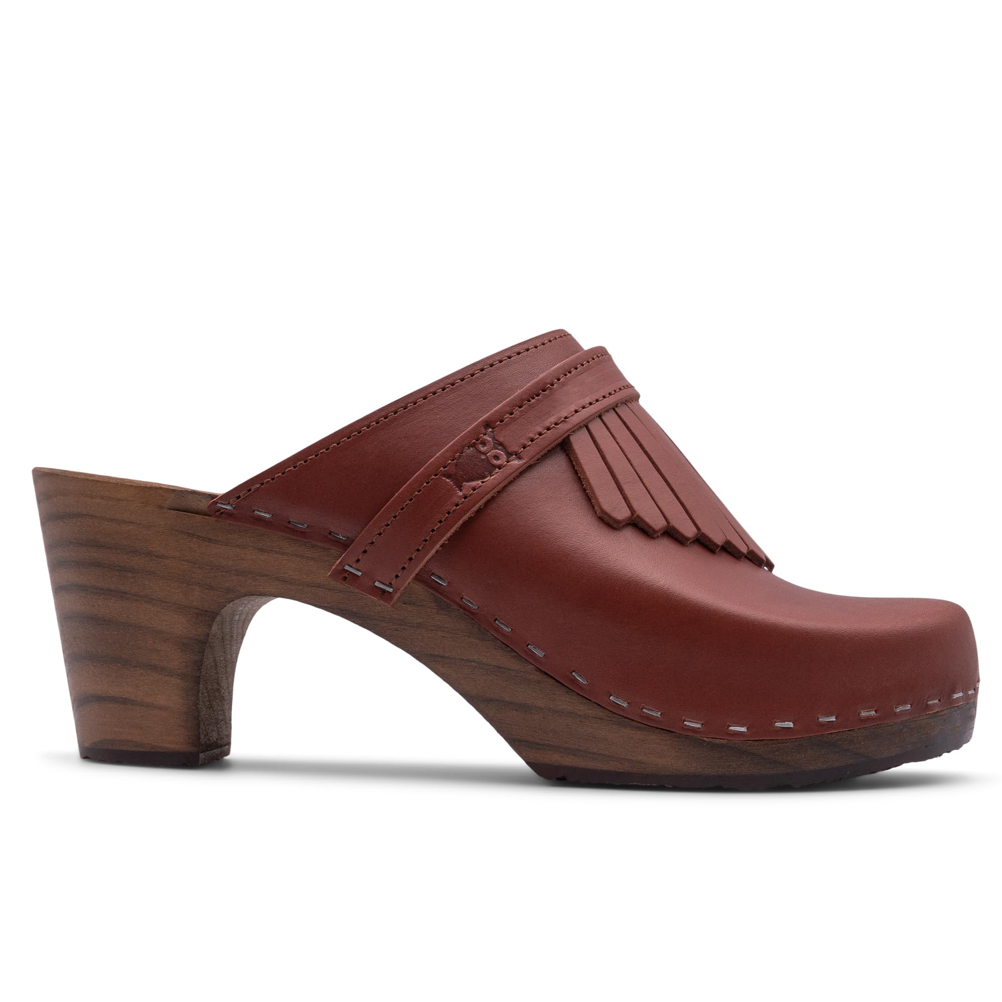 Sandgrens Women's Handmade Swedish High-Rise Mule Clogs