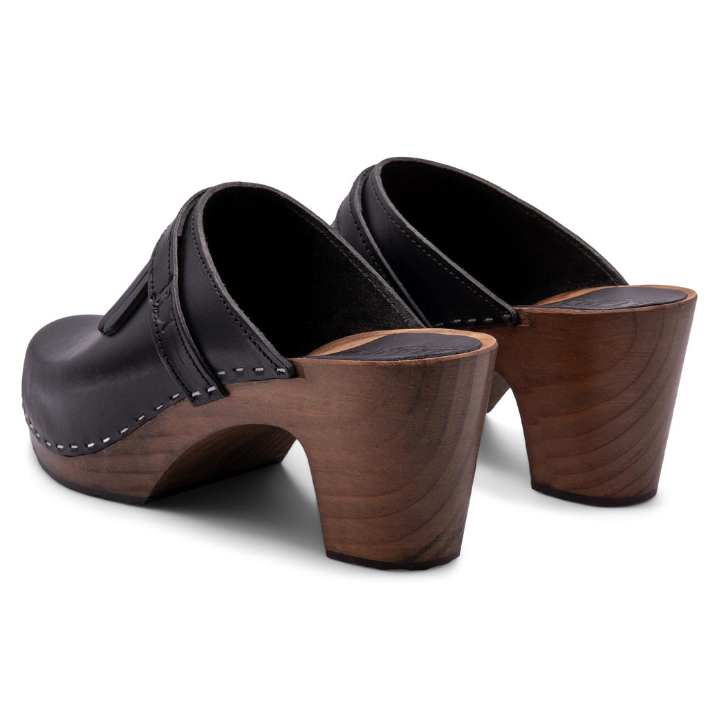 Sandgrens Women's Handmade Swedish High-Rise Mule Clogs