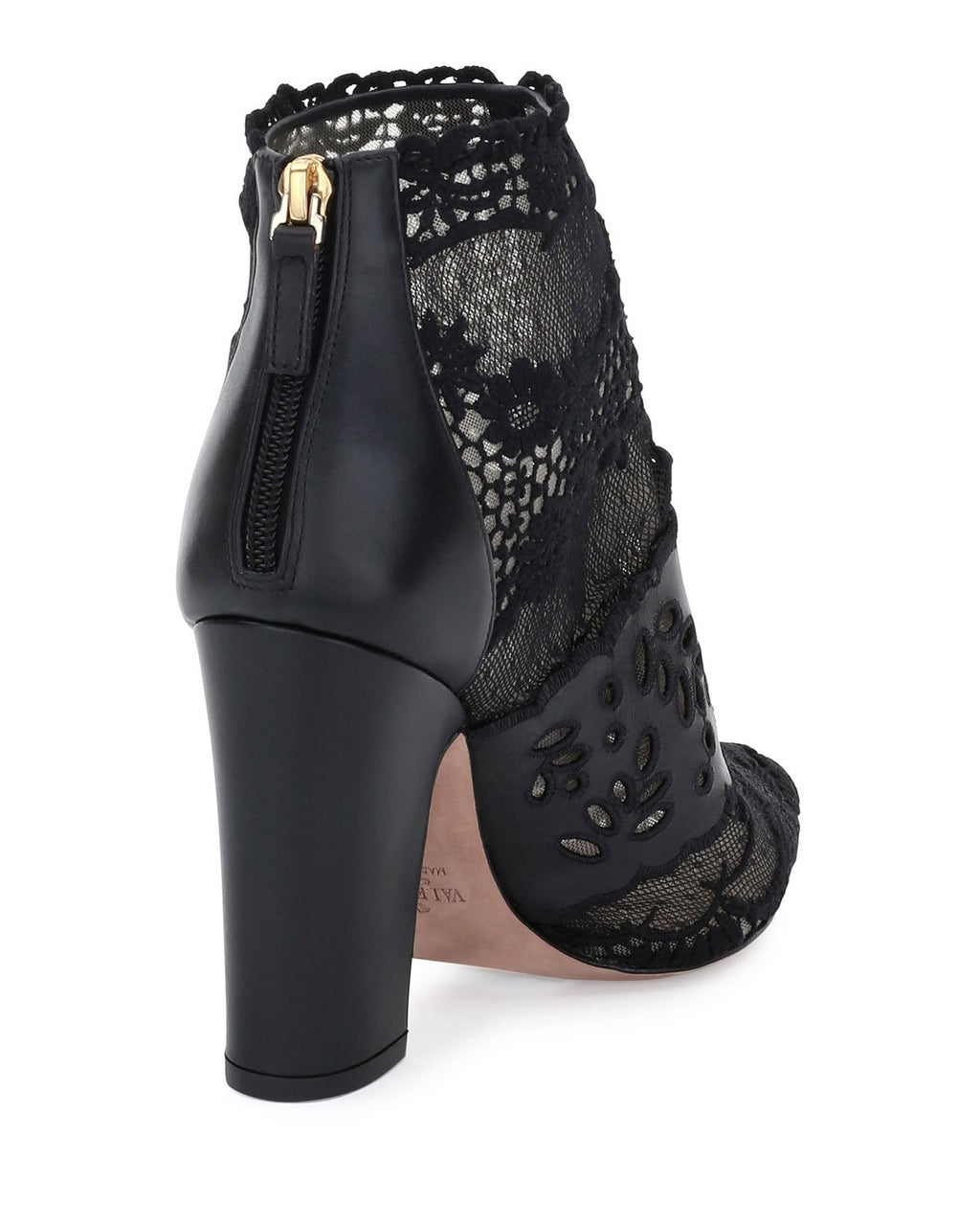 Valentino Garavani Women's Fusion Lace Pointed-Toe Booties