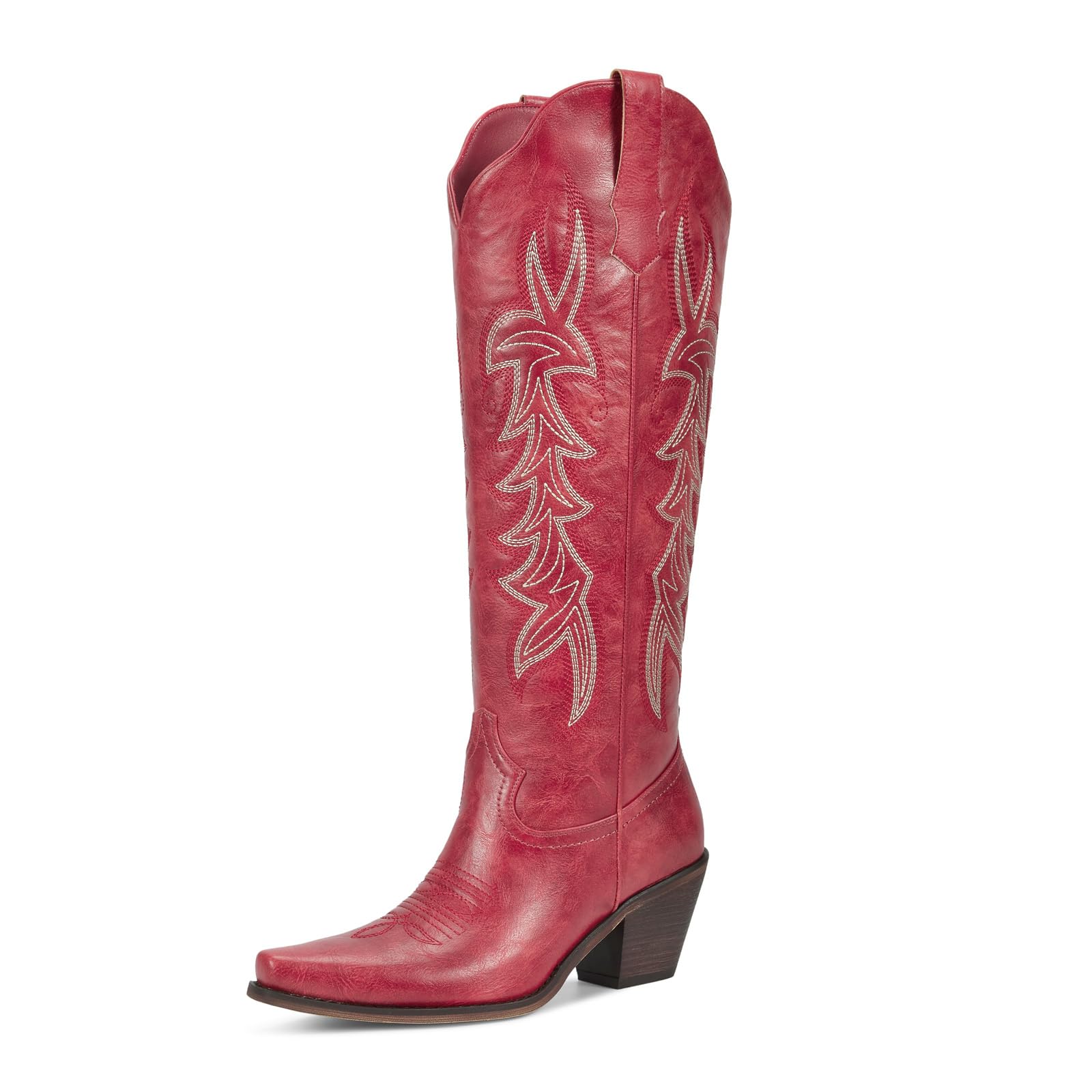 WETKISS Women's Pointed-Toe Western Cowboy Boots