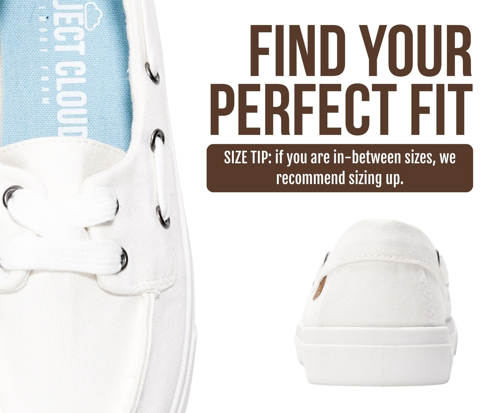 Project Cloud Canvas Sneakers for Women - Memory Foam Slip On Shoes Women Footwear - Lightweight and Non Slip Fashion Sneakers (Seasalt, Whit, 8.5) White
