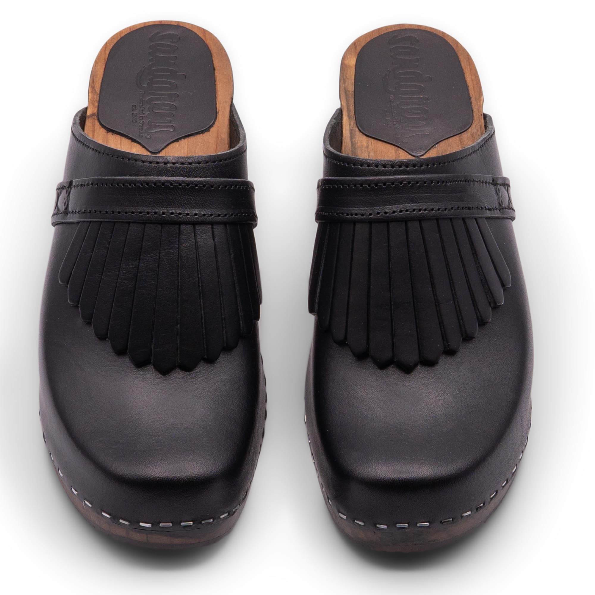 Sandgrens Women's Handmade Swedish High-Rise Mule Clogs