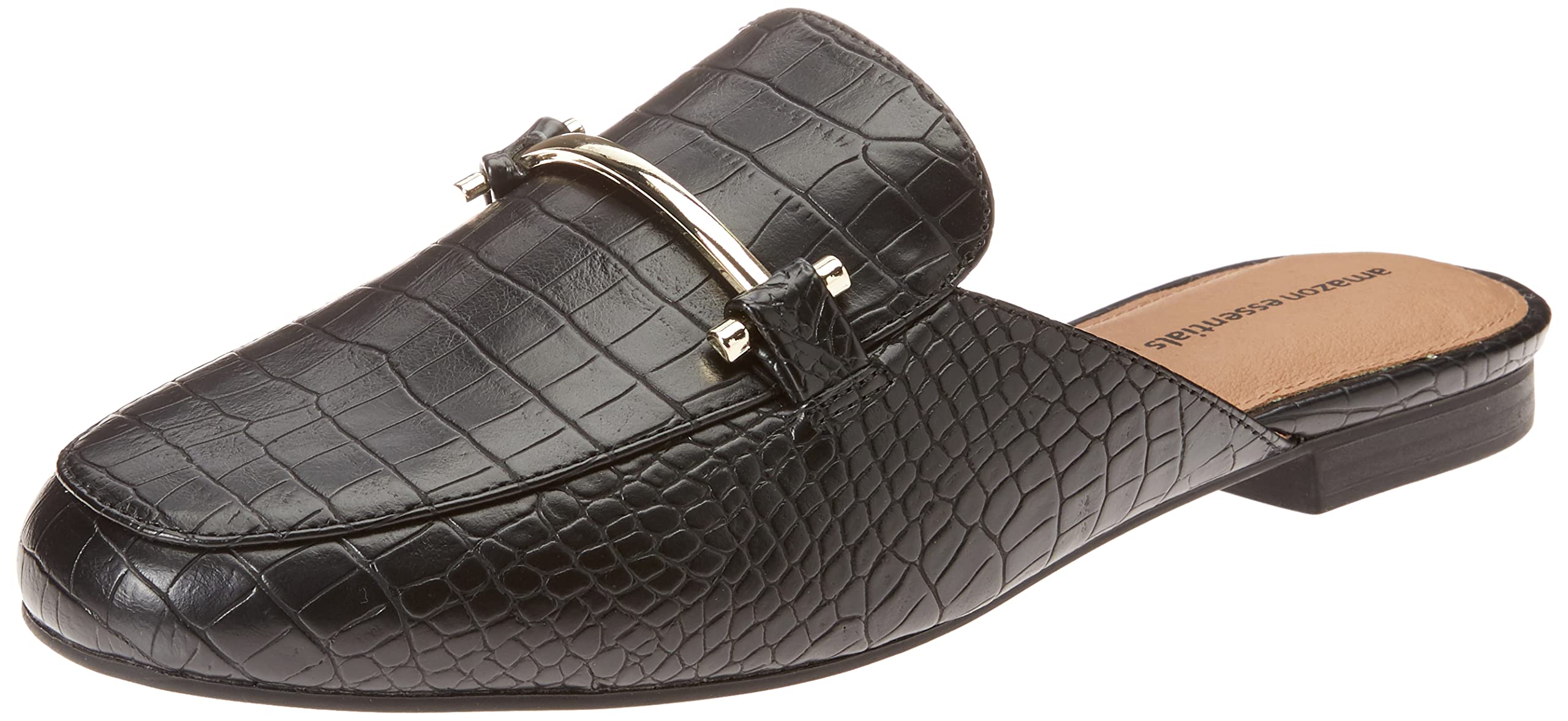 Amazon Essentials Women's Slip On Buckle Mule, Backless