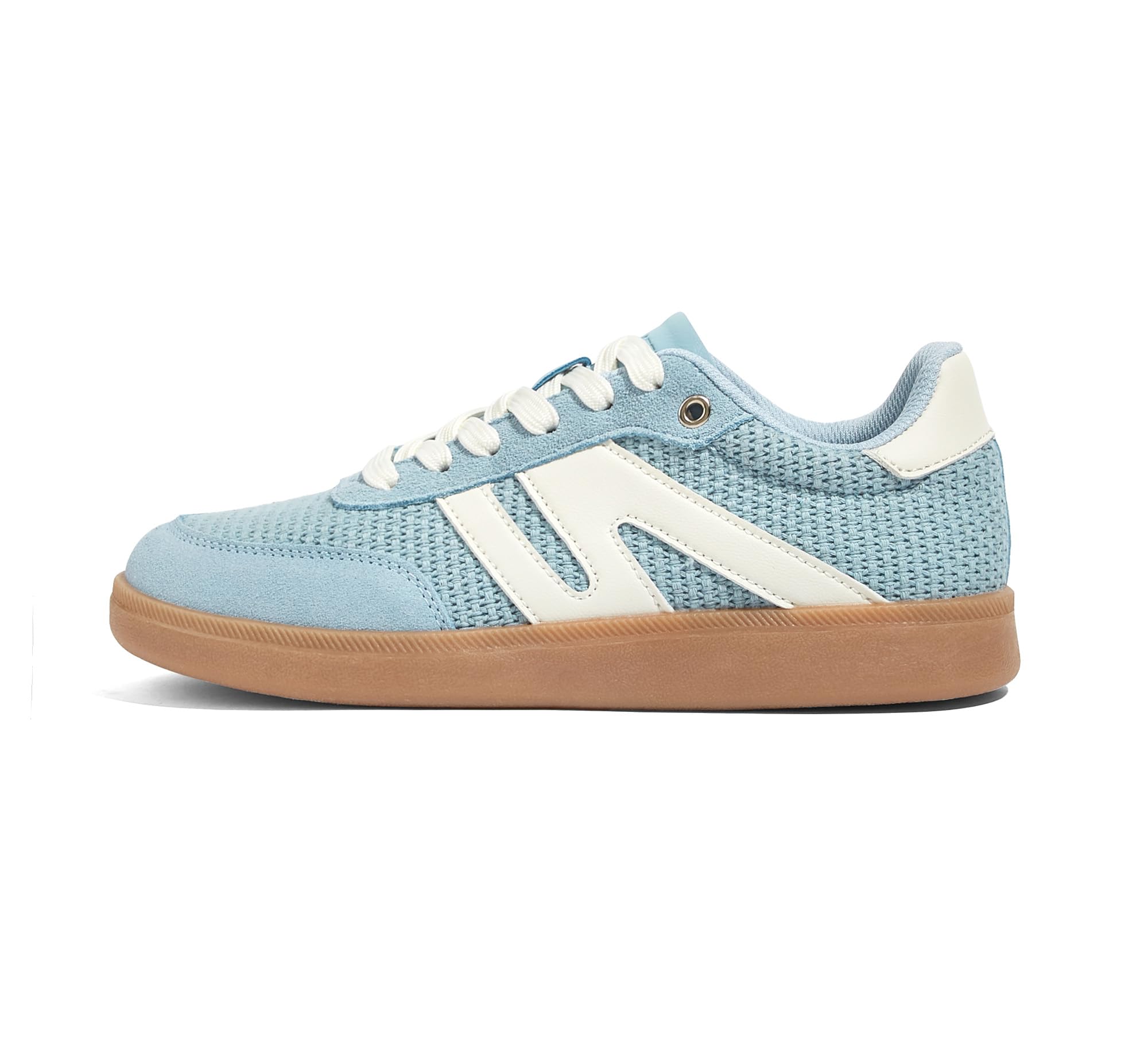 LUCKY STEP Women's Retro Leather Gum-Sole Sneakers