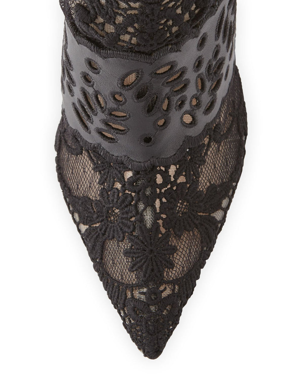 Valentino Garavani Women's Fusion Lace Pointed-Toe Booties