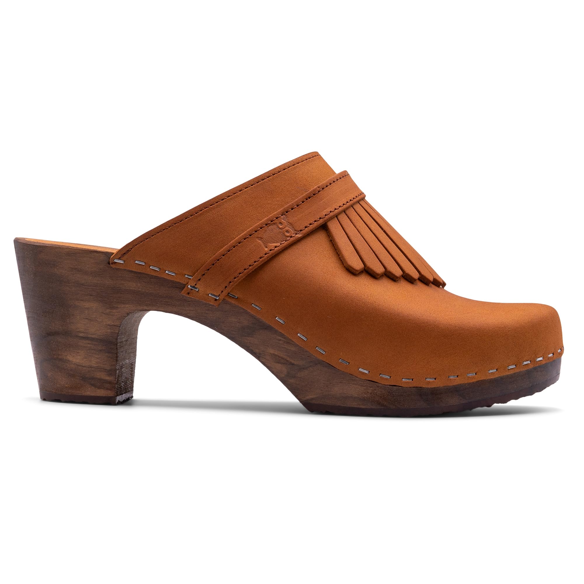 Sandgrens Women's Handmade Swedish High-Rise Mule Clogs