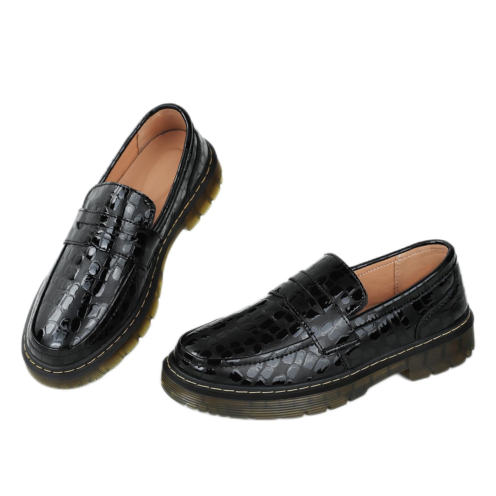 CLAKBLRG Women's Classic Penny Driving Loafers