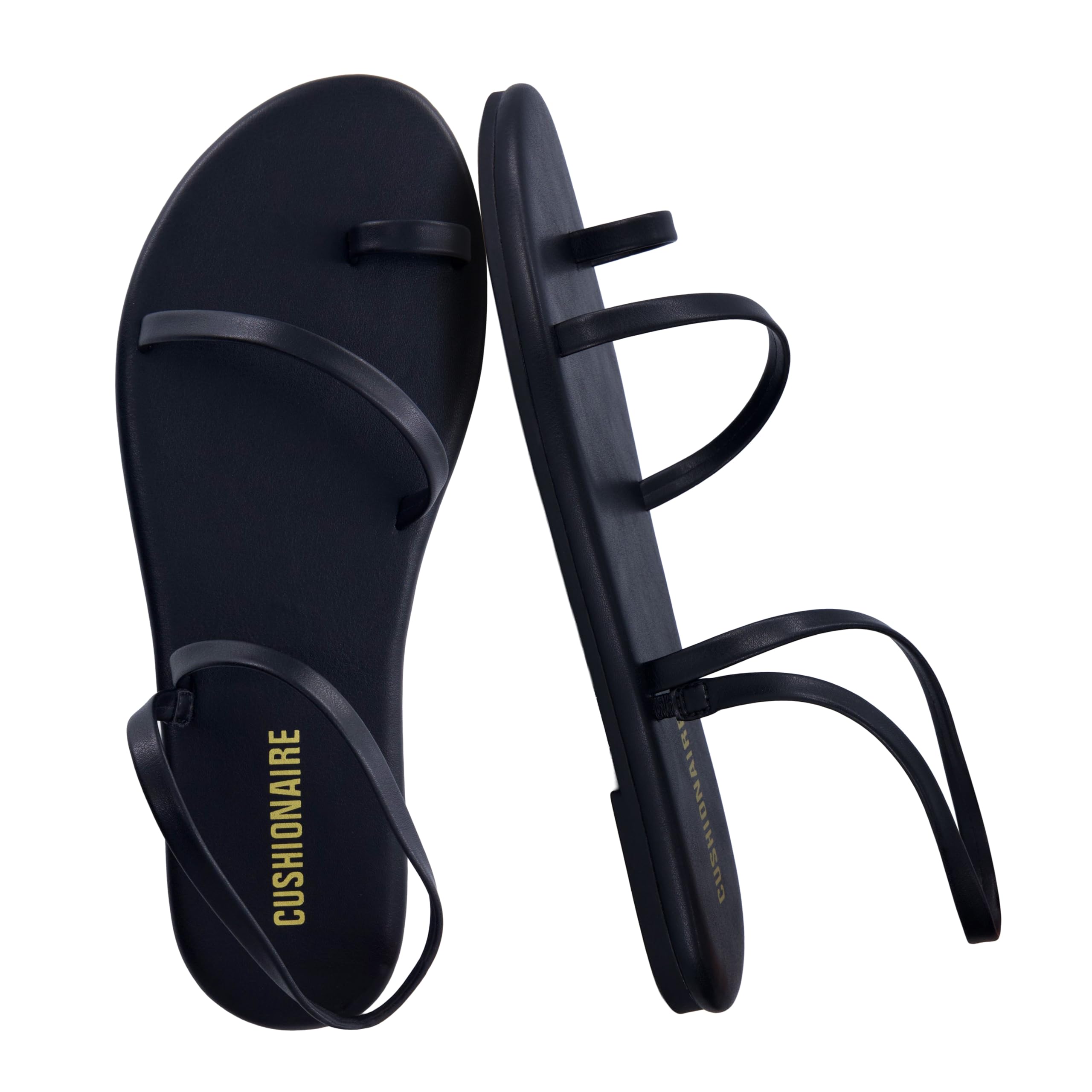 CUSHIONAIRE Women's CHAI Memory Foam Strappy Sandals
