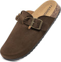 Women's Suede Clogs with Cork Footbed and Arch Support