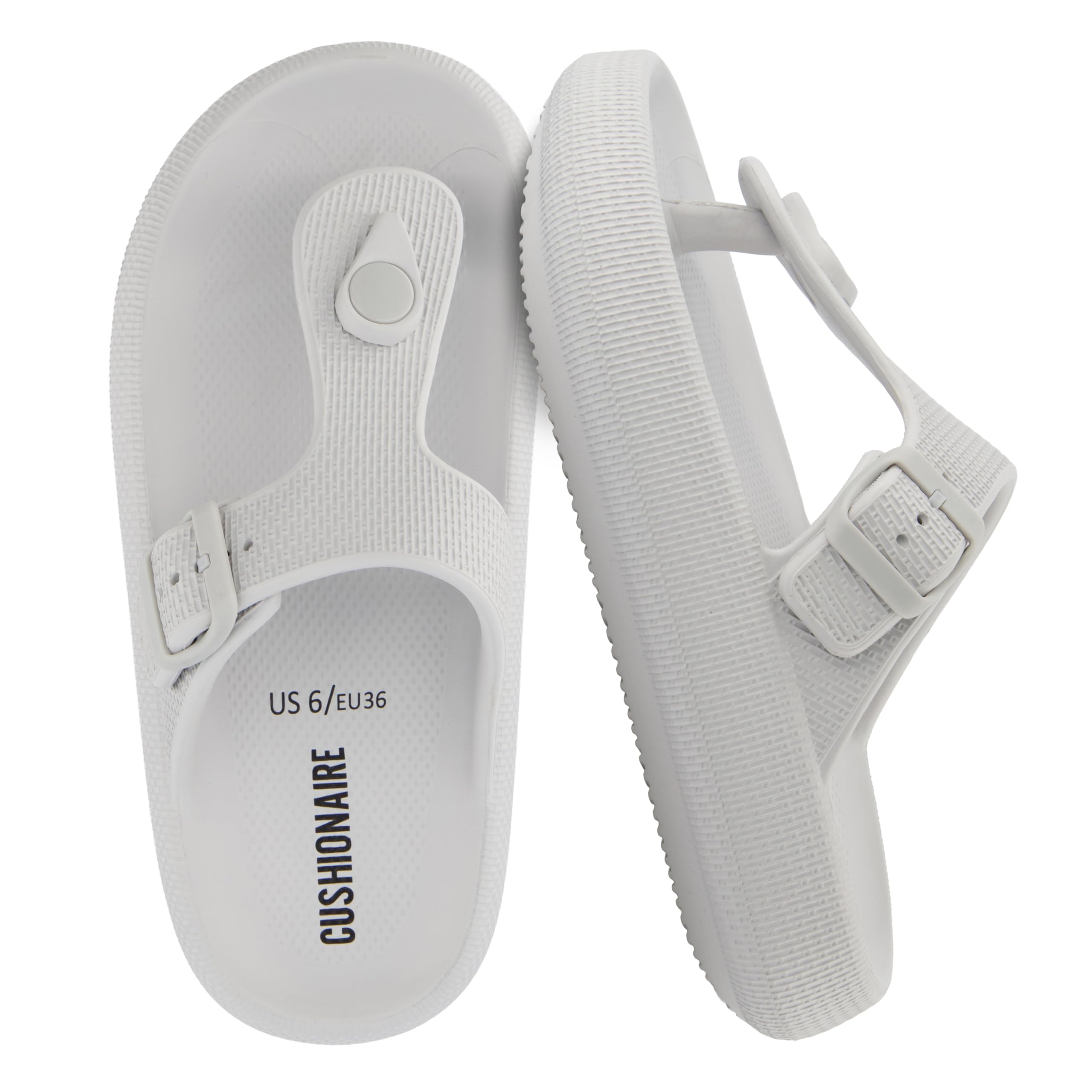 CUSHIONAIRE Women's Flo Recovery Thong Slide Sandals