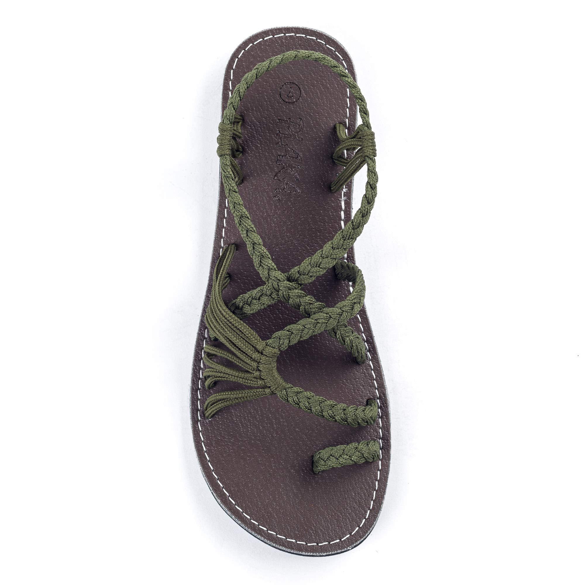 Plaka Women's Palm Leaf Flat Sandals for Summer Wear