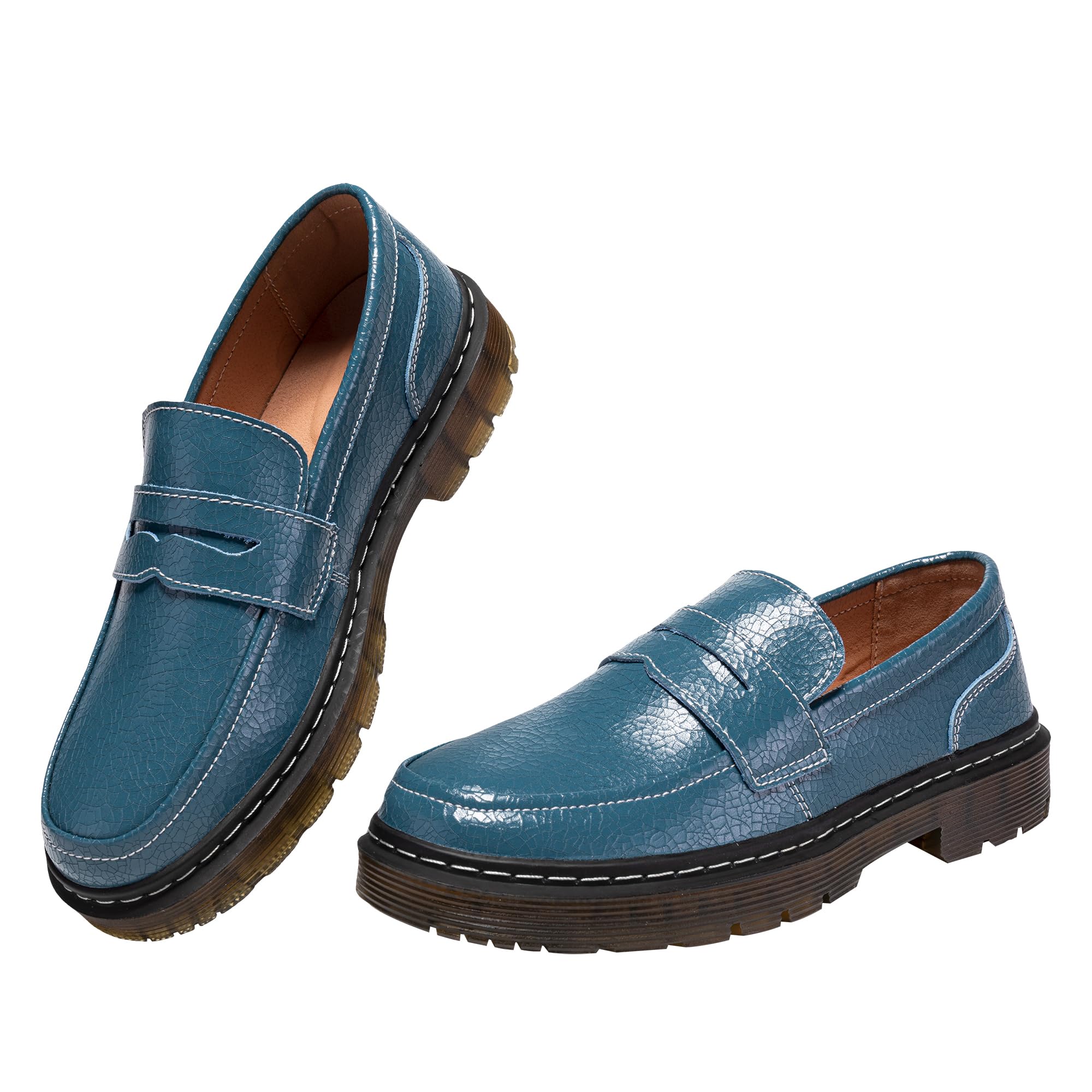 CLAKBLRG Women's Classic Penny Driving Loafers