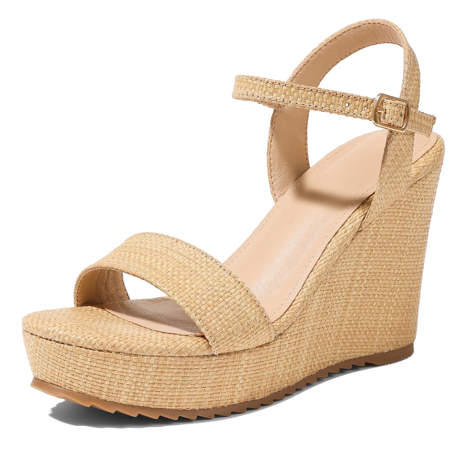 Mikarka Women's Ankle-Strap Espadrille Wedge Sandals