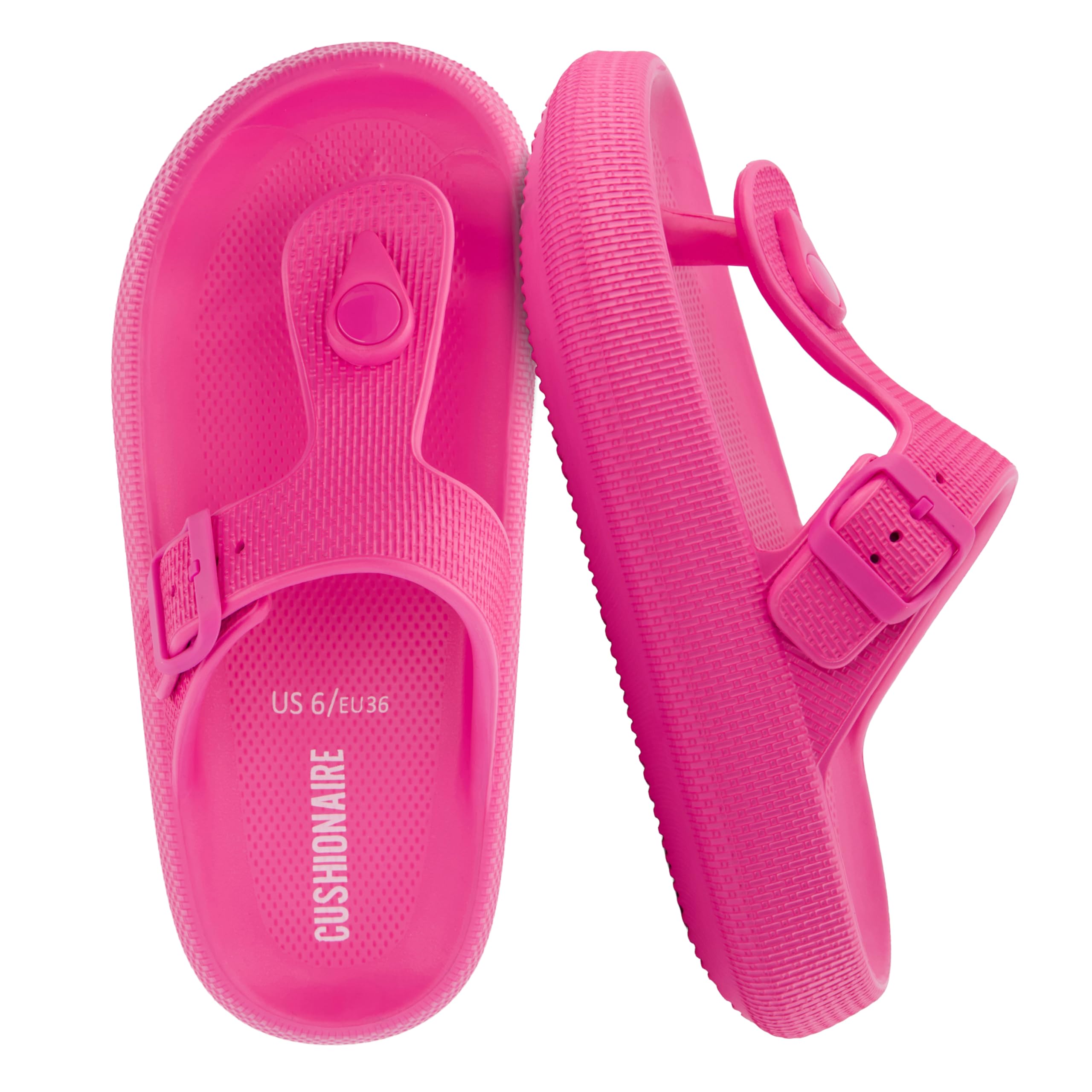 CUSHIONAIRE Women's Flo Recovery Thong Slide Sandals