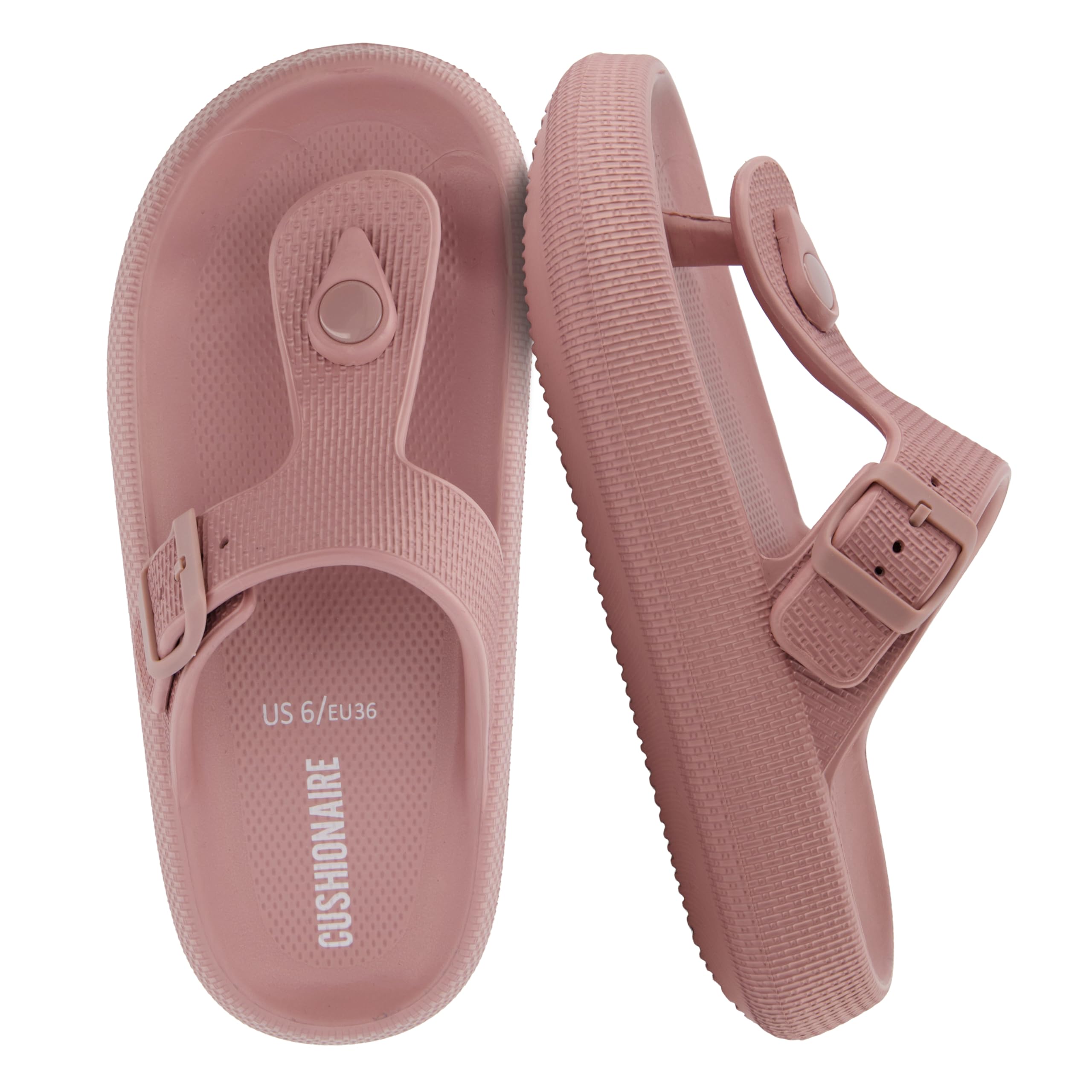 CUSHIONAIRE Women's Flo Recovery Thong Slide Sandals