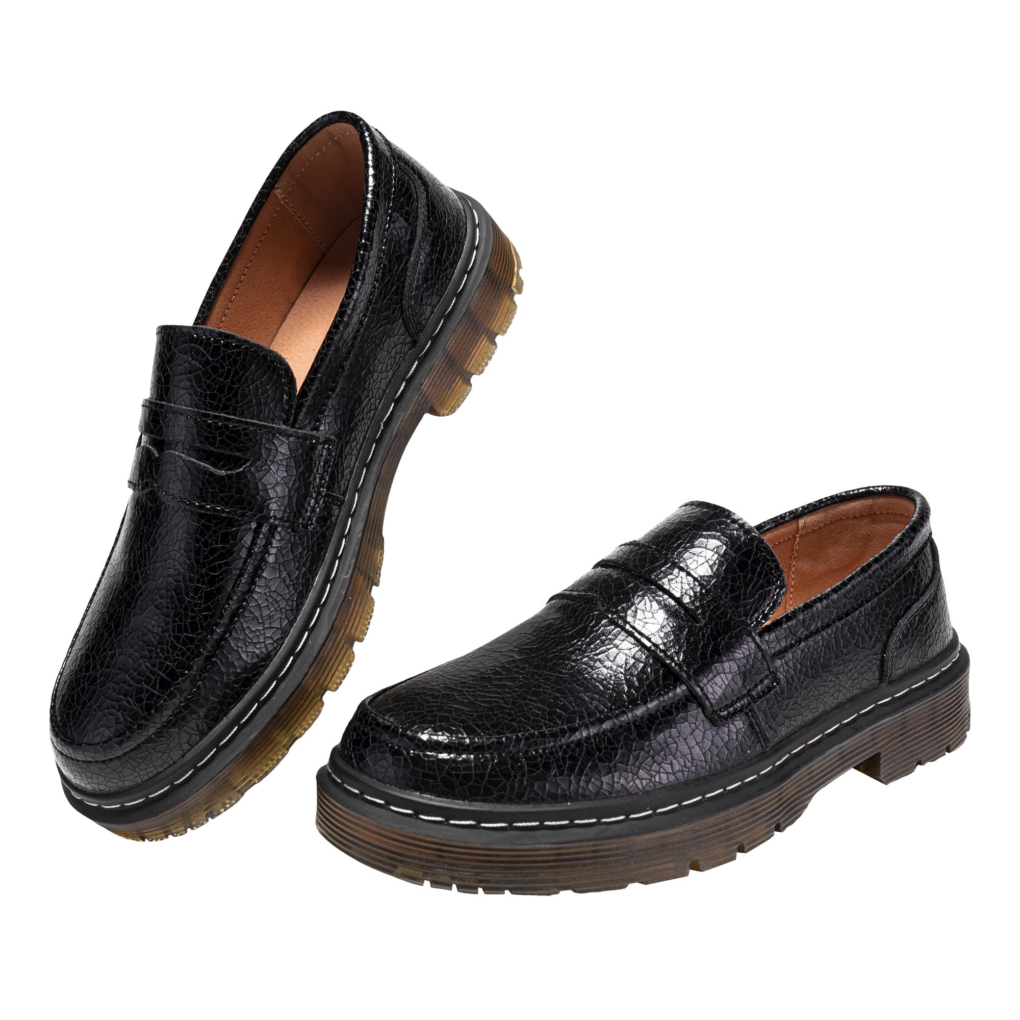 CLAKBLRG Women's Classic Penny Driving Loafers