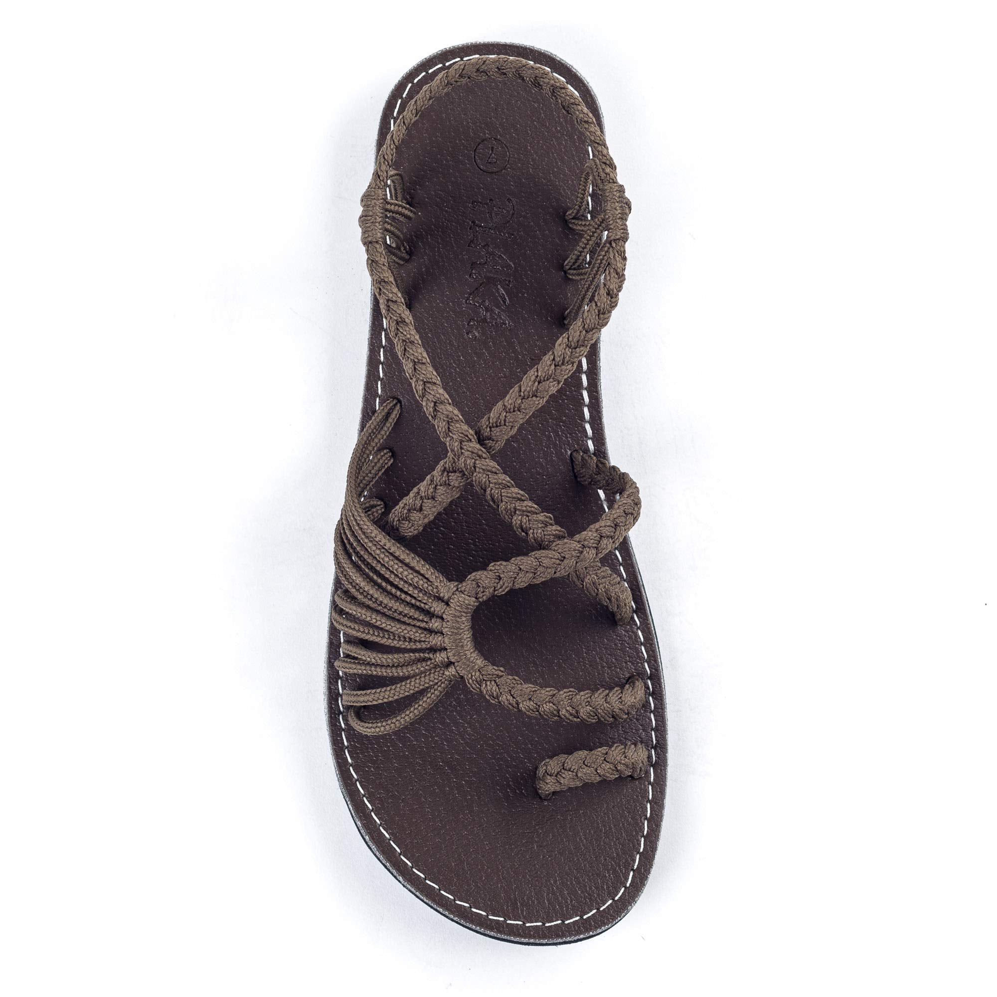 Plaka Women's Palm Leaf Flat Sandals for Summer Wear