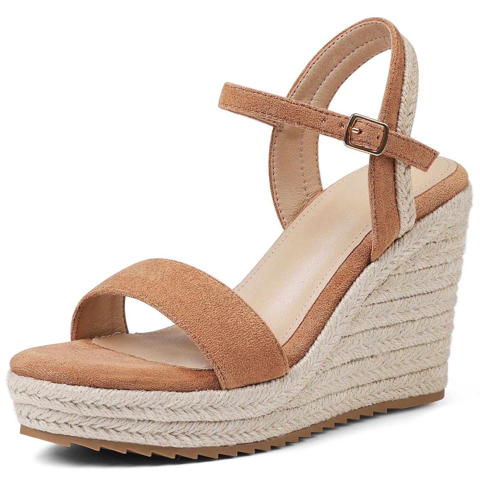 Mikarka Women's Ankle-Strap Espadrille Wedge Sandals