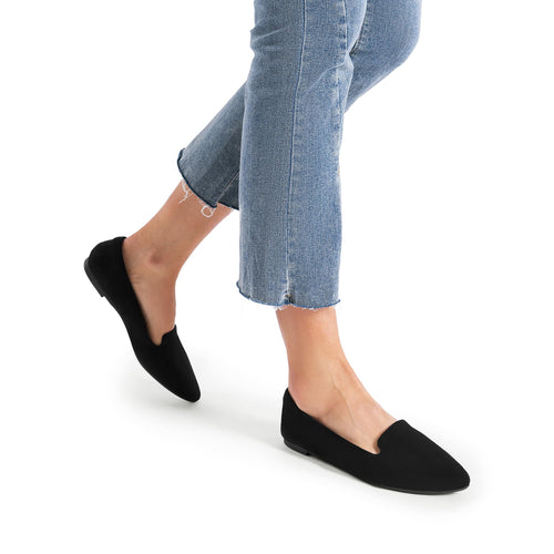 DREAM PAIRS Women's Pointed Toe Slip-On Dressy Flat Shoes Comfortable Business Casual Dress Shoes for Office Work