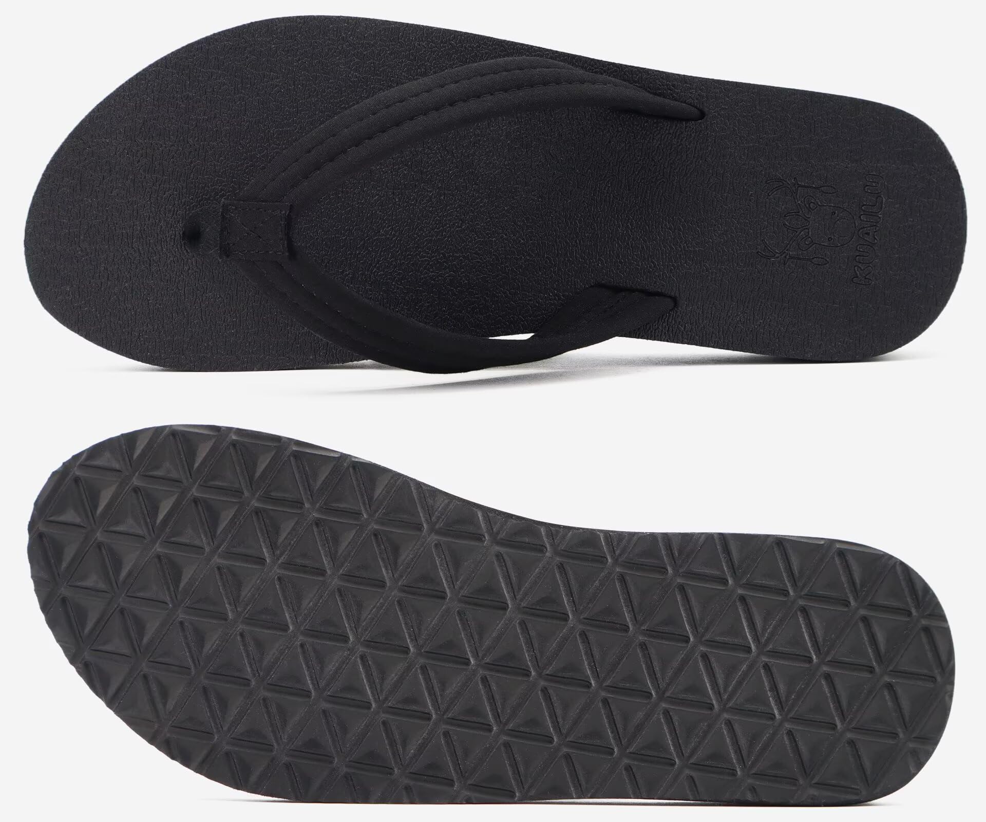 KuaiLu Womens Arch Support Flip Flops Ladies Comfort Lightweight Soft Yoga Mat Cushion Walking Thong Sandals
