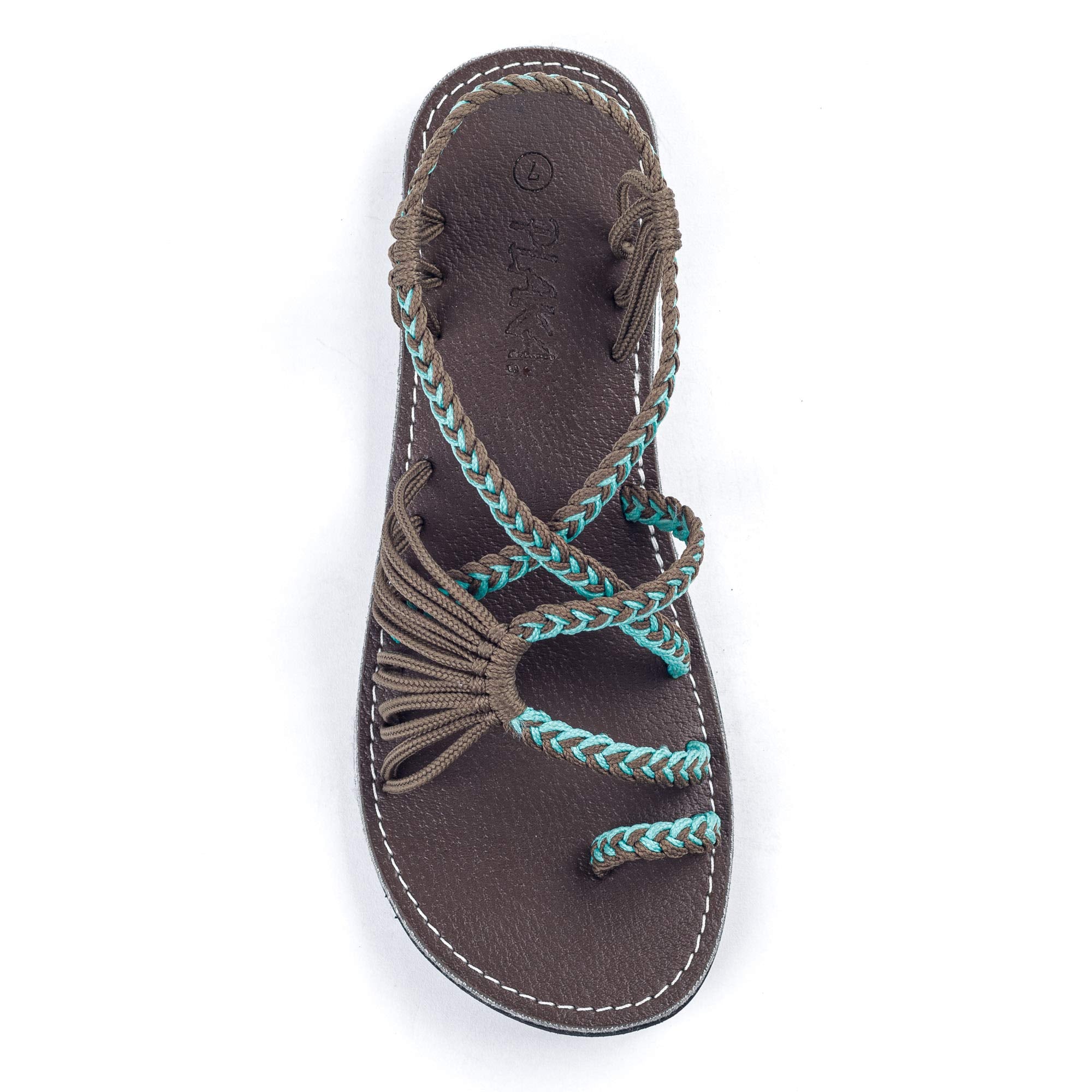 Plaka Women's Palm Leaf Flat Sandals for Summer Wear