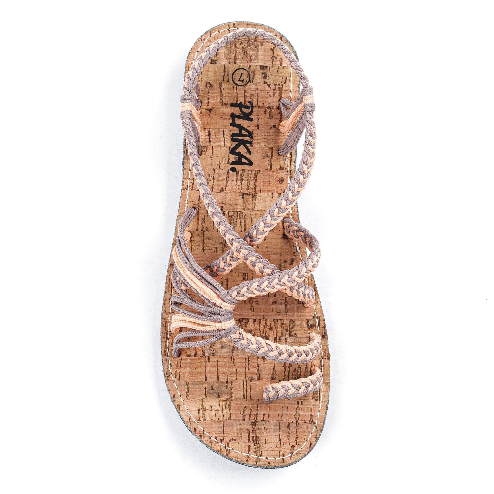 Plaka Women's Palm Leaf Flat Sandals for Summer Wear